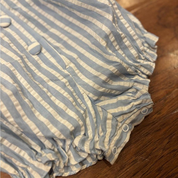 Vintage Carter’s Blue Striped Baby Romper | Size 12M - Picture 2 of 6